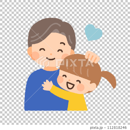 Parent and child illustration material 112818246