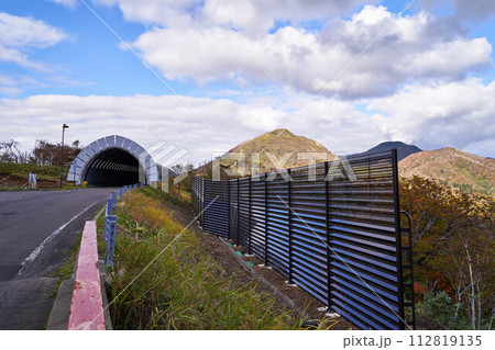 北海道　四季彩シェルターと四季彩街道の景色 112819135