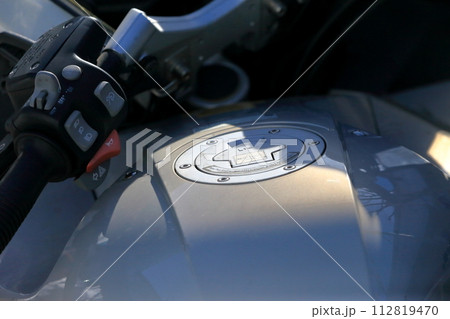 オートバイのハンドル回り イメージ オートバイのハンドル回り イメージ 112819470