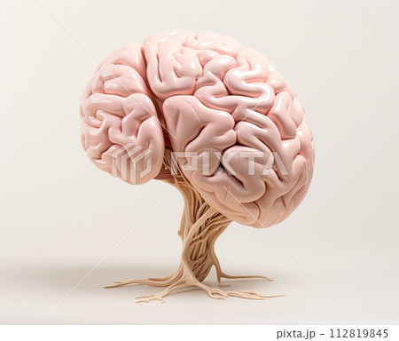 AI-generated content. a human brain model 112819845