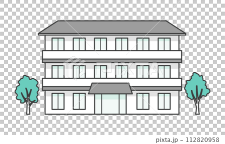 Nursing home or medical facility building illustration 112820958