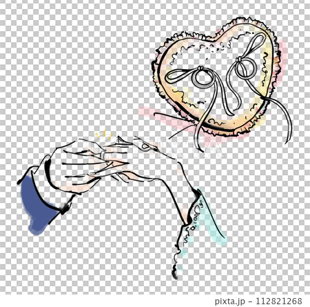 指輪交換 結婚指輪 新郎 新婦 ウエディングリング 指輪交換 結婚指輪 新郎 新婦 ウエディングリング 112821268