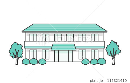 介護施設または医療施設の建物イラスト 介護施設または医療施設の建物イラスト 112821410