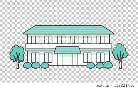介護施設または医療施設の建物イラスト 介護施設または医療施設の建物イラスト 112821410