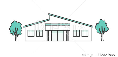 介護施設または医療施設の建物イラスト 介護施設または医療施設の建物イラスト 112821935