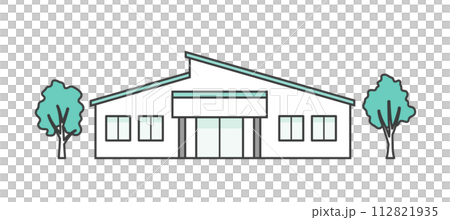 介護施設または医療施設の建物イラスト 介護施設または医療施設の建物イラスト 112821935