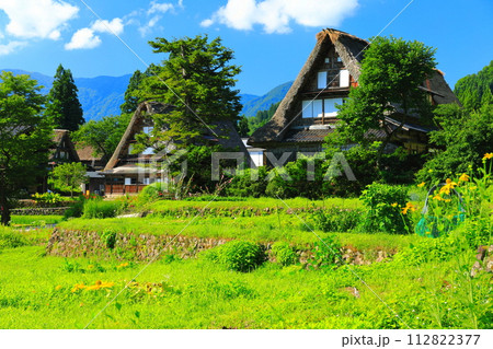 【富山県】新緑の五箇山相倉合掌集落 【富山県】新緑の五箇山相倉合掌集落 112822377