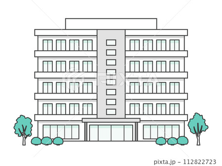 介護施設または医療施設の建物のイラスト 介護施設または医療施設の建物のイラスト 112822723