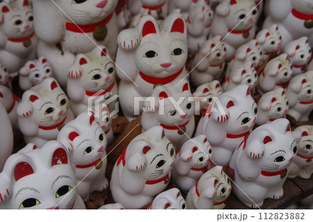 たくさんの招き猫 112823882