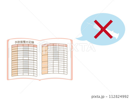 母子手帳の予防接種のページに接種歴なし 母子手帳の予防接種のページに接種歴なし 112824992