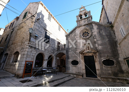 St Michael's church, in the old town of Korcula, Dalmatia, Croatia St Michael's church, in the old town of Korcula, Dalmatia, Croatia 112826010