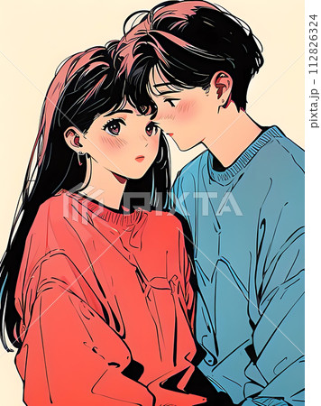 カップルのイラスト素材 カップルのイラスト素材 112826324
