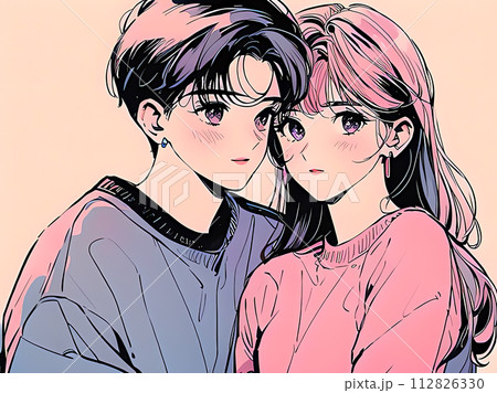 カップルのイラスト素材 カップルのイラスト素材 112826330