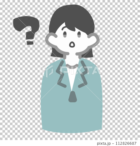 分からなくなる女性作業員 分からなくなる女性作業員 112826687