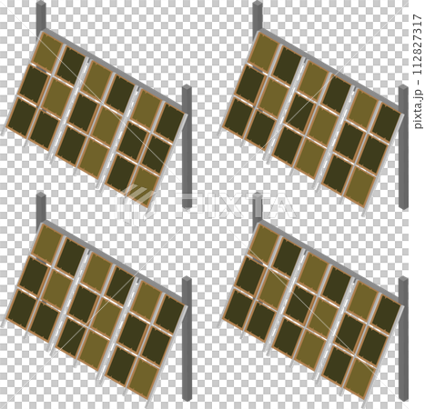 アイソメトリックな海苔の天日干しのイメージ素材 112827317