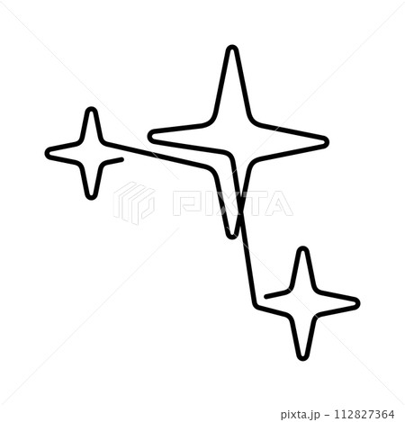 Stars, sparkles one line vector icon Stars, sparkles one line vector icon 112827364