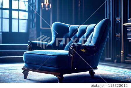 armchair as the focal subject photorealistic style 112828012