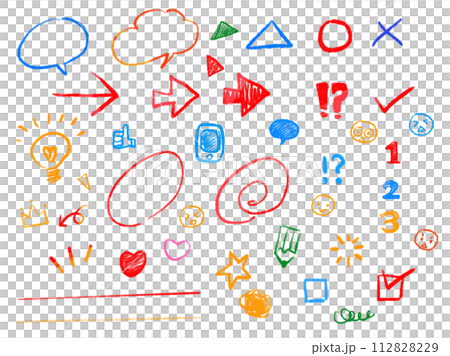 Set of hand drawn icons Set of hand drawn icons 112828229
