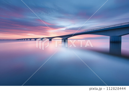 Twilight's Embrace: Long-Exposure of the Infinite Bridge 112828444