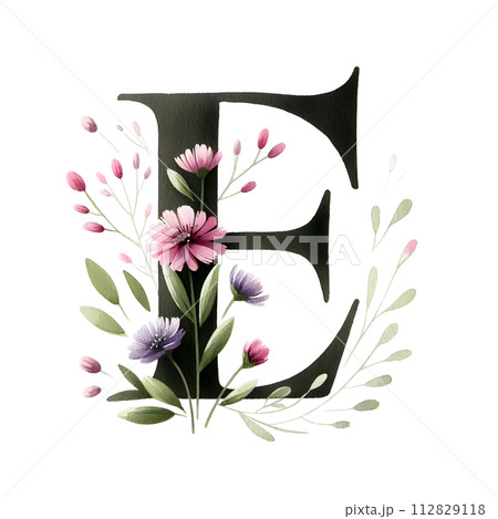 Flowers with Letter E 112829118