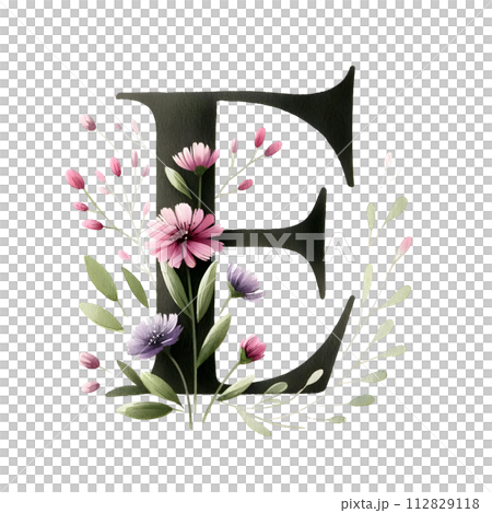 Flowers with Letter E 112829118