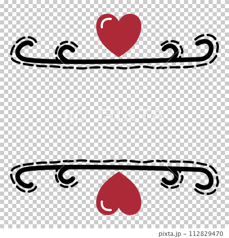 Hand drawn doodle heart and simple linear style, with space for text or promotion and greeting message, banner Hand drawn doodle heart and simple linear style, with space for text or promotion and greeting message, banner 112829470