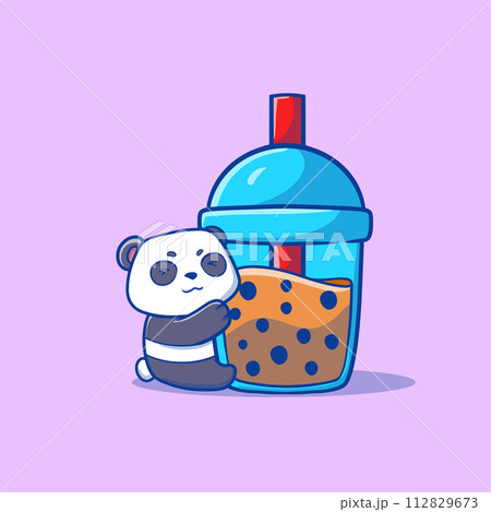 That cute illustration of a boba panda cartoon That cute illustration of a boba panda cartoon 112829673