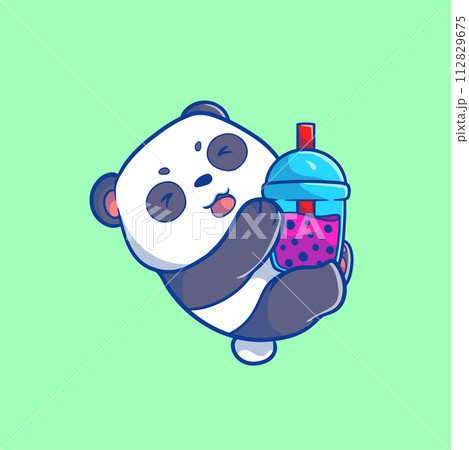 That cute illustration of a boba panda cartoon That cute illustration of a boba panda cartoon 112829675