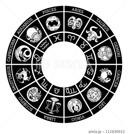 Star signs horoscope zodiac astrology icon set 112830012