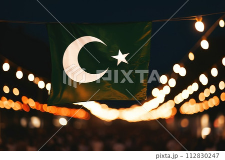 Pakistan day: celebrating unity, freedom, and heritage in a symphony of green and white, honoring the nation's journey towards independence and prosperity on this historic occasion. Pakistan day: celebrating unity, freedom, and heritage in a symphony of green and white, honoring the nation's journey towards independence and prosperity on this historic occasion. 112830247