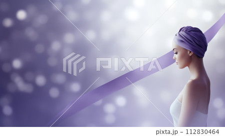 Unite for hope: a world of compassion against cancer, captured through the poignant symbol of a cancer ribbon on World Cancer Day. Unite for hope: a world of compassion against cancer, captured through the poignant symbol of a cancer ribbon on World Cancer Day. 112830464