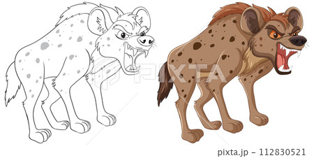 Fierce Hyenas in Vector Art Fierce Hyenas in Vector Art 112830521