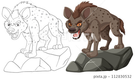 Hyena Illustration: From Sketch to Color Hyena Illustration: From Sketch to Color 112830532
