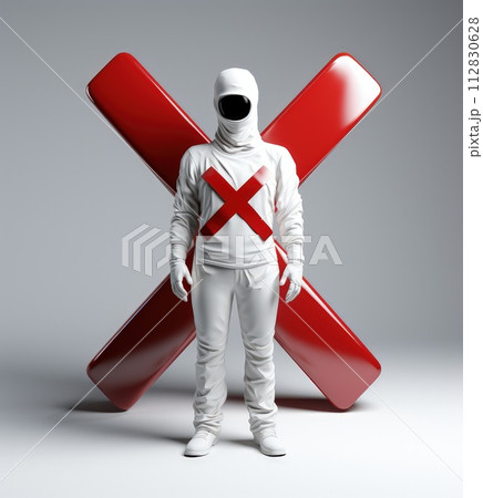 Banning entry: a 3d prohibition concept with a red x sign, a virtual warning symbolizing restricted access for banners and websites, ensuring digital safety and control in a visually impactful design Banning entry: a 3d prohibition concept with a red x sign, a virtual warning symbolizing restricted access for banners and websites, ensuring digital safety and control in a visually impactful design 112830628