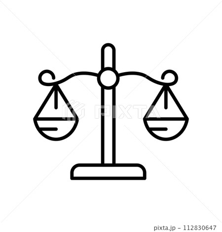 Scale icon line design template isolated Scale icon line design template isolated 112830647