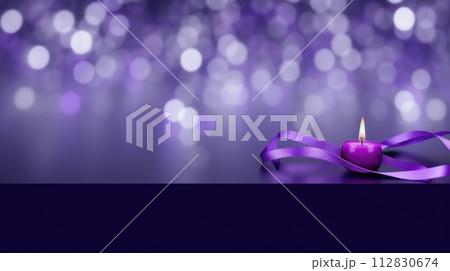 Unite for hope: a world of compassion against cancer, captured through the poignant symbol of a cancer ribbon on World Cancer Day. 112830674