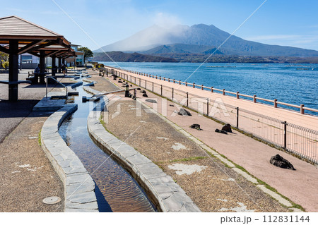 道の駅たるみず　足湯と桜島 112831144