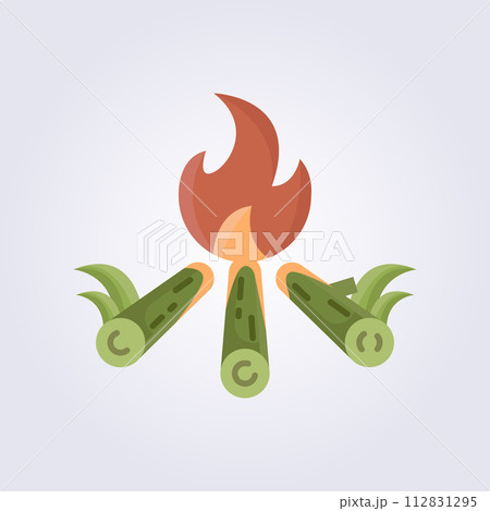 flat campfire icon vector logo illustration design flat campfire icon vector logo illustration design 112831295