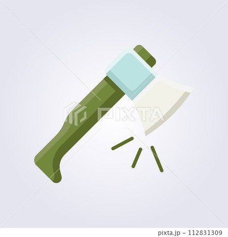 flat icon of axe vector logo design, ax tool for camping flat icon of axe vector logo design, ax tool for camping 112831309