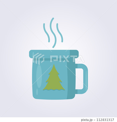 flat icon of a cup mug vector logo design 112831317