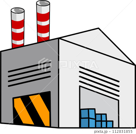 Industrial building factory isometric. cartoon style Industrial building factory isometric. cartoon style 112831855