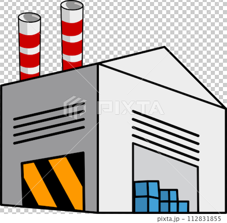 Industrial building factory isometric. cartoon style Industrial building factory isometric. cartoon style 112831855