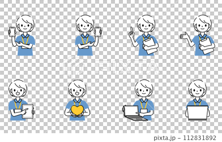 A variation of a simple female care worker A variation of a simple female care worker 112831892