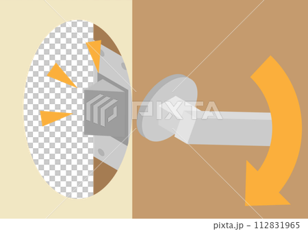 門打不開的等距圖片素材 112831965