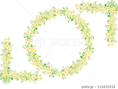 手書き風　カモミール　フレーム8 112832018