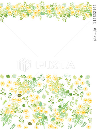 手書き風　カモミール　フレーム6 縦 112832142