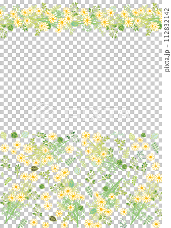 手書き風　カモミール　フレーム6 縦 112832142