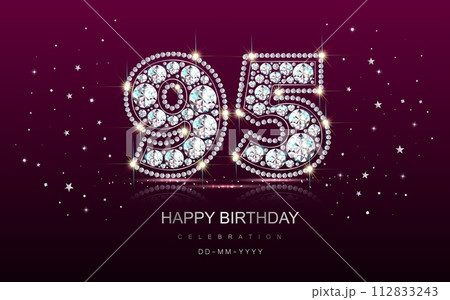 Birthday numbers anniversary 95 ninety five years 112833243