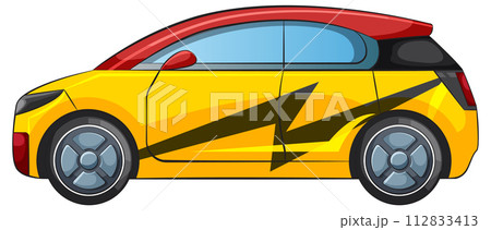 Electric Car with Dynamic Lightning Design 112833413