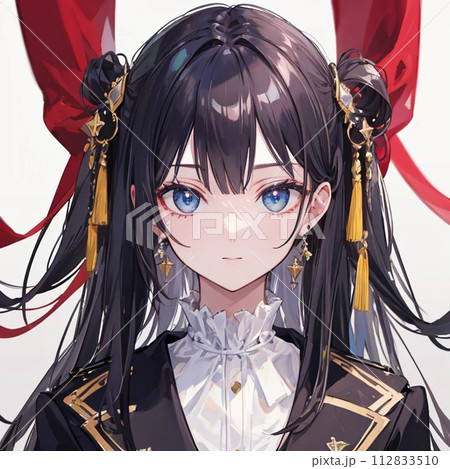 赤いドレスの少女 112833510